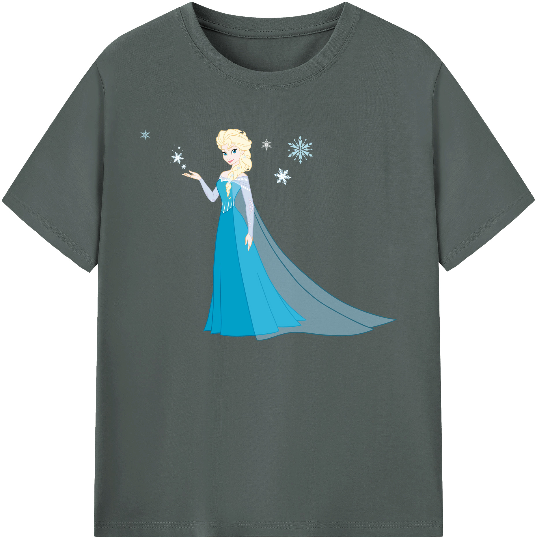 （画像用） アナと雪の女王 アンナ エルサ Frozen Anna Elsa 綿100％ メンズ半袖Tシャツ｜肌触りやわらか＆通気性